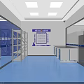 Law Enforcement Evidence Preservation Service Hall Interior With White Reception Desk And Glass Doors