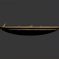 Ornate Round Weapon With Golden Border And Two Intertwined Greek Snakes
