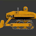 Yellow Industrial Bulldozer Utility Vehicle With Tracks And Front Blade Design