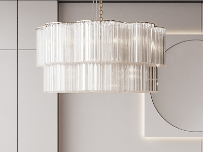 Modern crystal chandelier 3d model
