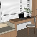 Modern Bay Window Cabinet Bay Window Bookcase Bay Window Cushion Bay Window Shutter Desk Chair Bookcase 3d model