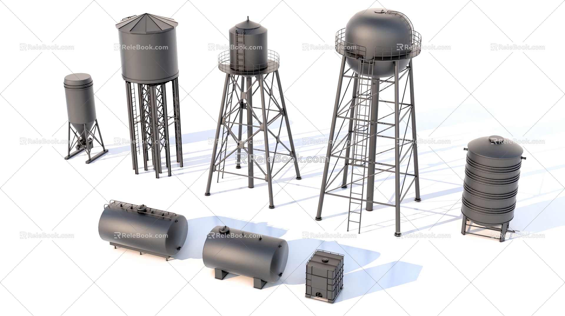 Water Tank Industrial Water Tank Roof Water Tank 3d model