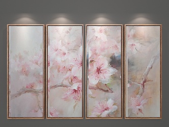 New Chinese Style Decorative Hanging Painting 3d model