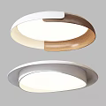 Modern Ceiling Lights Featuring Wooden Accent And Round Minimalist Design 3d model