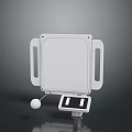 White Square Device With Mounting Bracket And Small Ball Component For Installation