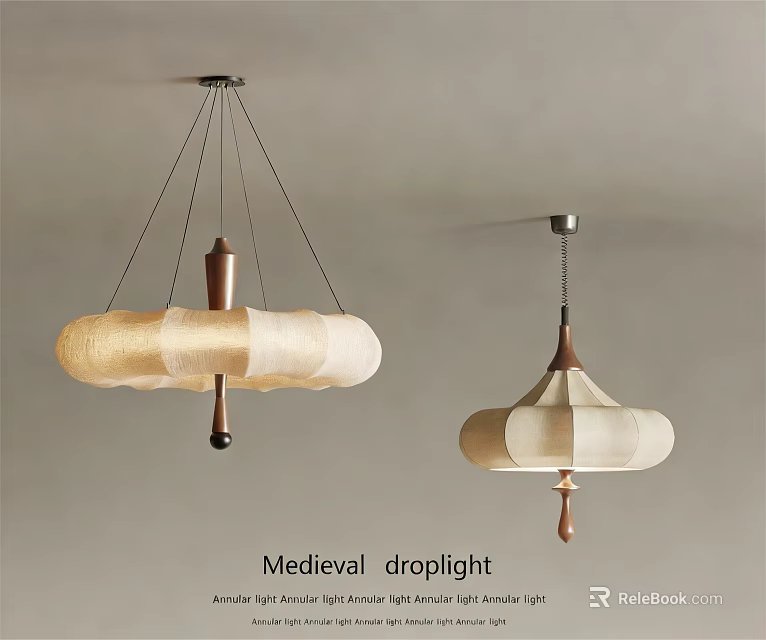 Medieval Droplight in Antique Retro Style with Serene Natural Soft Light Ambient 3d model 