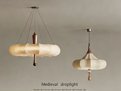Medieval Droplight in Antique Retro Style with Serene Natural Soft Light Ambient 3d model