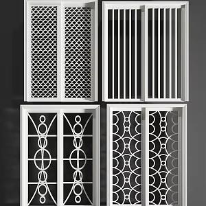 Modern sliding door 3d model
