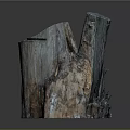 Natural Wooden Stone Decorative Stump Sculpture With Rustic Texture And Artistic Design