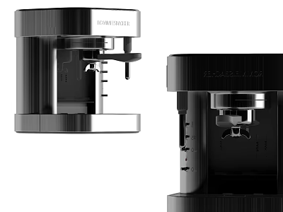 BOMBARDINI Black Kitchen Appliance Espresso Machine with Sleek Stylish Modern Design 3d model