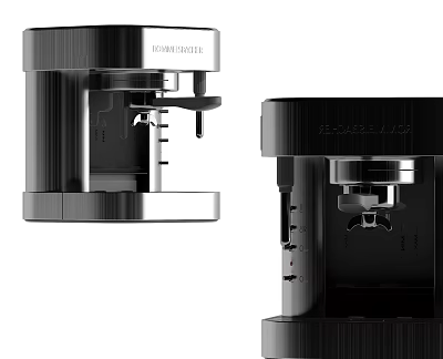 BOMBARDINI Black Kitchen Appliance Espresso Machine with Sleek Stylish Modern Design 3d model
