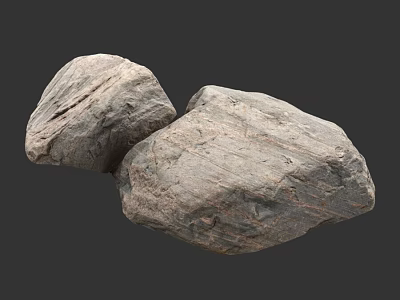 Natural Stone Pieces With Rough Surface Textures And Natural Material Characteristics For Decorative Use 3d model