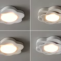Modern White Cloud Shaped Ceiling Lights With Soft Illuminated Glow 3d model