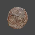 Round Brown Food Item With Cracked Textured Surface And Natural Organic Look