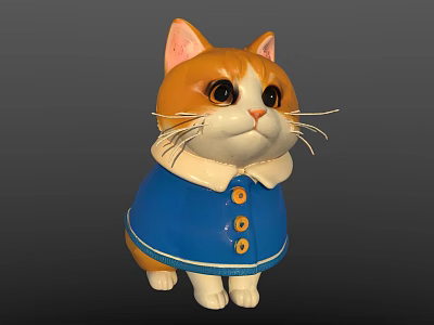 cartoon cat 3d model