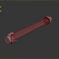 Industrial Metal Steel Bolt With Cylindrical Shaft And Polished Shiny Surface On Reflective Base