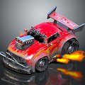 Homemade Armed Car Homemade Racing Flame Racing Spray Train 3d model