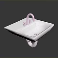 Modern Stainless Steel Sink With Chrome Faucet Square Shape And Polished Surface