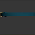 Blue Daily Use Belt With Gold Buckle And Smooth Loop Design