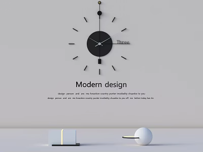Simple Wall Clock 3d model
