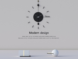 Simple Wall Clock 3d model