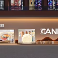 CANDIS Store Modern Exterior Featuring Window Displays Sofa And Decor Items 3d model