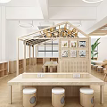 Modern woodworking workshop 3d model