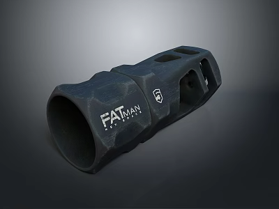 FAT MAN Tactical Weapon Component With Durable Metal Construction And Hollow Structure Design 3d model