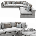 Modern Multi-Person Sofa Sofa Two-Person Sofa Casual Sofa Living Room Sofa Leather Sofa Corner Sofa 3d model