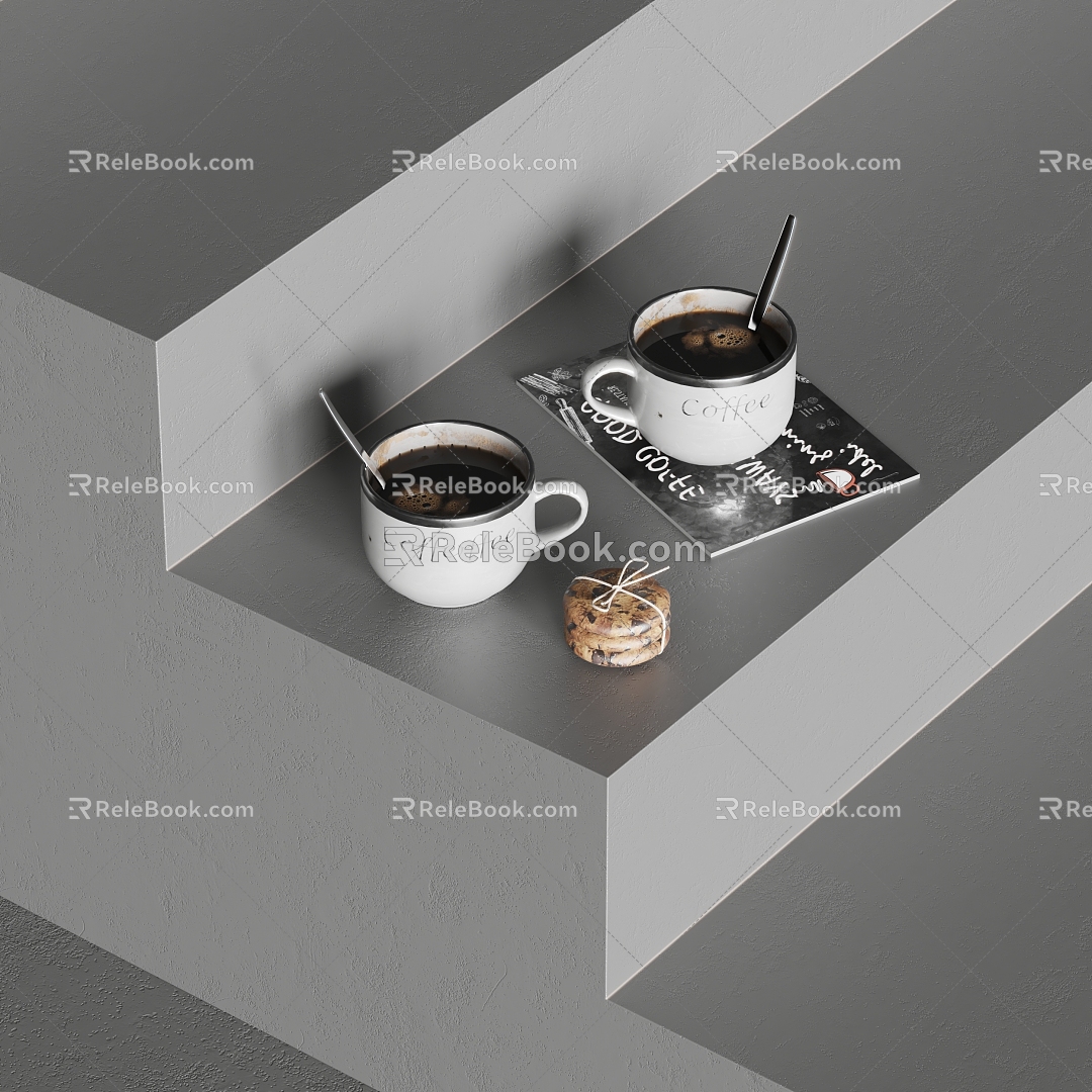 Modern coffee cup coffee 3d model