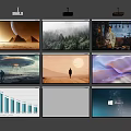 Projector screen 3d model