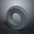 Gray Circular Ring With Smooth Surface And 3D Rendered Minimalist Design