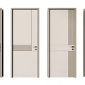 Minimalist Modern Hinged Doors With Different Panel Styles For Interior Home Design 3d model