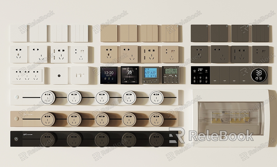 Modern switch socket switch combination model