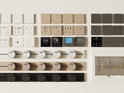 Modern switch socket switch combination model