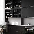 Modern Restaurant Interior Design With Open Kitchen And Comfortable Dining Area