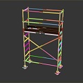 Iron frame large iron frame iron frame house factory industrial iron frame iron ladder rigid ladder work frame rigid scaffold 3d model