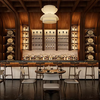 Modern Bartending Area 3d model