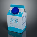 Fresh Milk Carton with Blue Cap Natural Cold Fresh 250ml Packaging