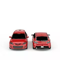 Red Mazda Car 3d model
