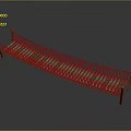 Long Brown Wooden Bridge Model With Metal Railings On Dark Background