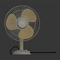 Modern Electric Table Fan With Yellow Blades White Base And Simple Design For Home Use