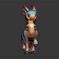Colorful Cartoon Dragon 3D Model With Vibrant Horns And Tail Design