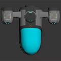 Advanced Futuristic Streamlined Flying Vehicle With Transparent Blue Cockpit And Silver Thrusters