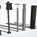Modern lawn lamp garden lamp 3d model