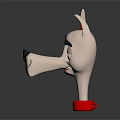 Cartoon Dog Character With Red Ears Black Nose Whiskers On Red Cup Base
