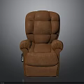 Modern Orange Recliner Chair With Cushioned Back Soft Armrests And Comfortable Seating