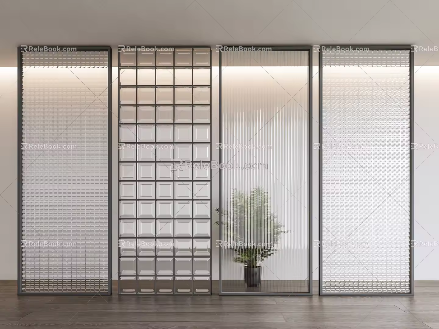 glass partition glass brick partition screen changhong glass partition water ripple glass partition crystal glass art partition 3d model