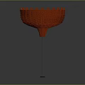Red Woven Furniture Design Featuring Slender Metal Stand And Stable Base