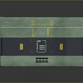 Green Industrial Equipment Case With Black Compartments Control Panel And Yellow Markings